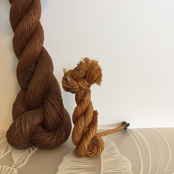 Lion and Cub Rope Sculpture - Picture 3 of 8